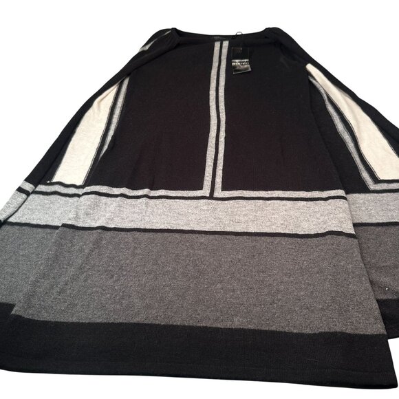 Vertigo Claudia Cape Knit Sweater Dress Womens Pullover Lambswool Mini Stripe - Picture 2 of 16